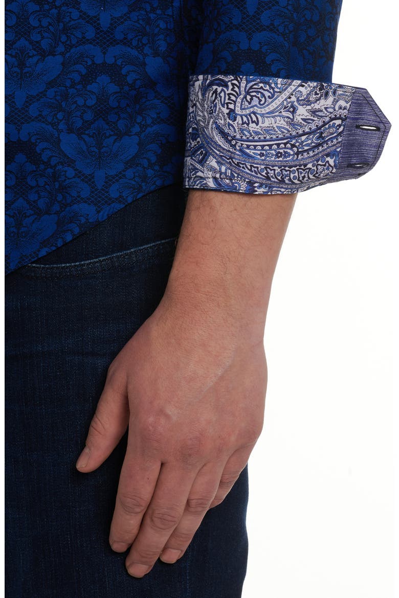 Bayview Cotton Button-Up Shirt, Alternate, color, NAVY
