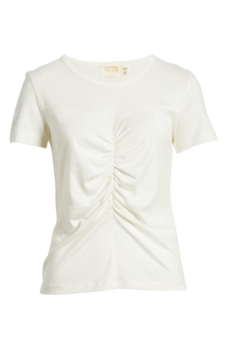Nation LTD Alina Ruched T-Shirt, Alternate, color, White