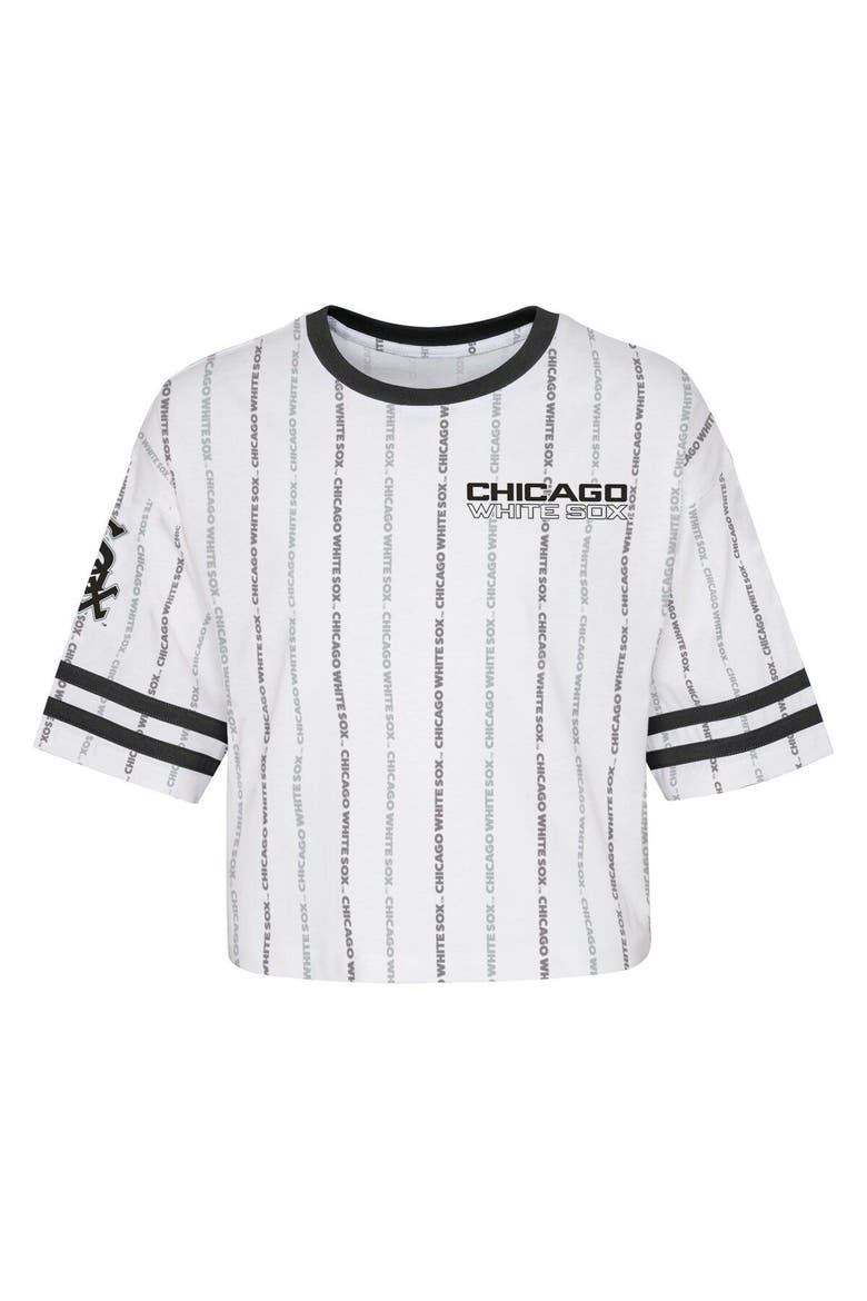 Girls Youth White Chicago White Sox Ball Striped T-Shirt, Alternate, color, White