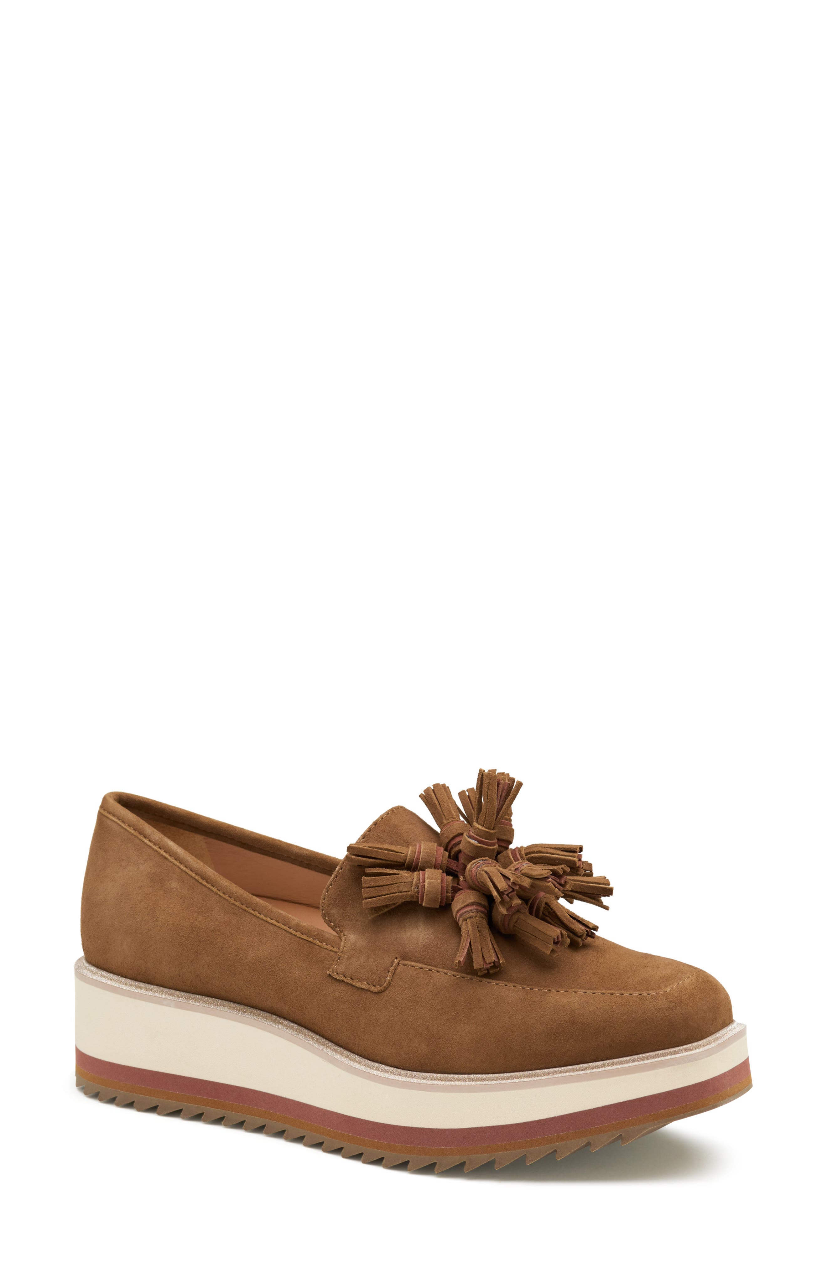 Gracelyn Tassel Loafer, Main, color, WHISKEY SUEDE