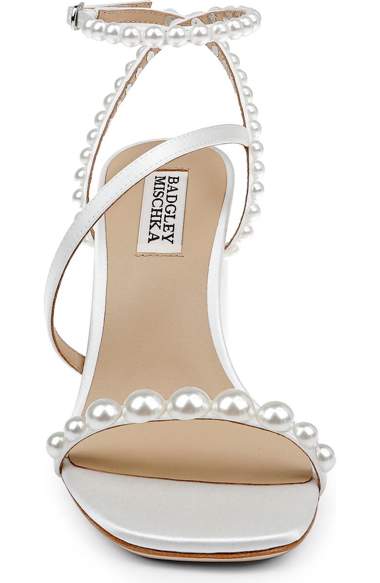 Badgley Mischka Collection Jordyn Ankle Strap Sandal, Alternate, color, White Satin
