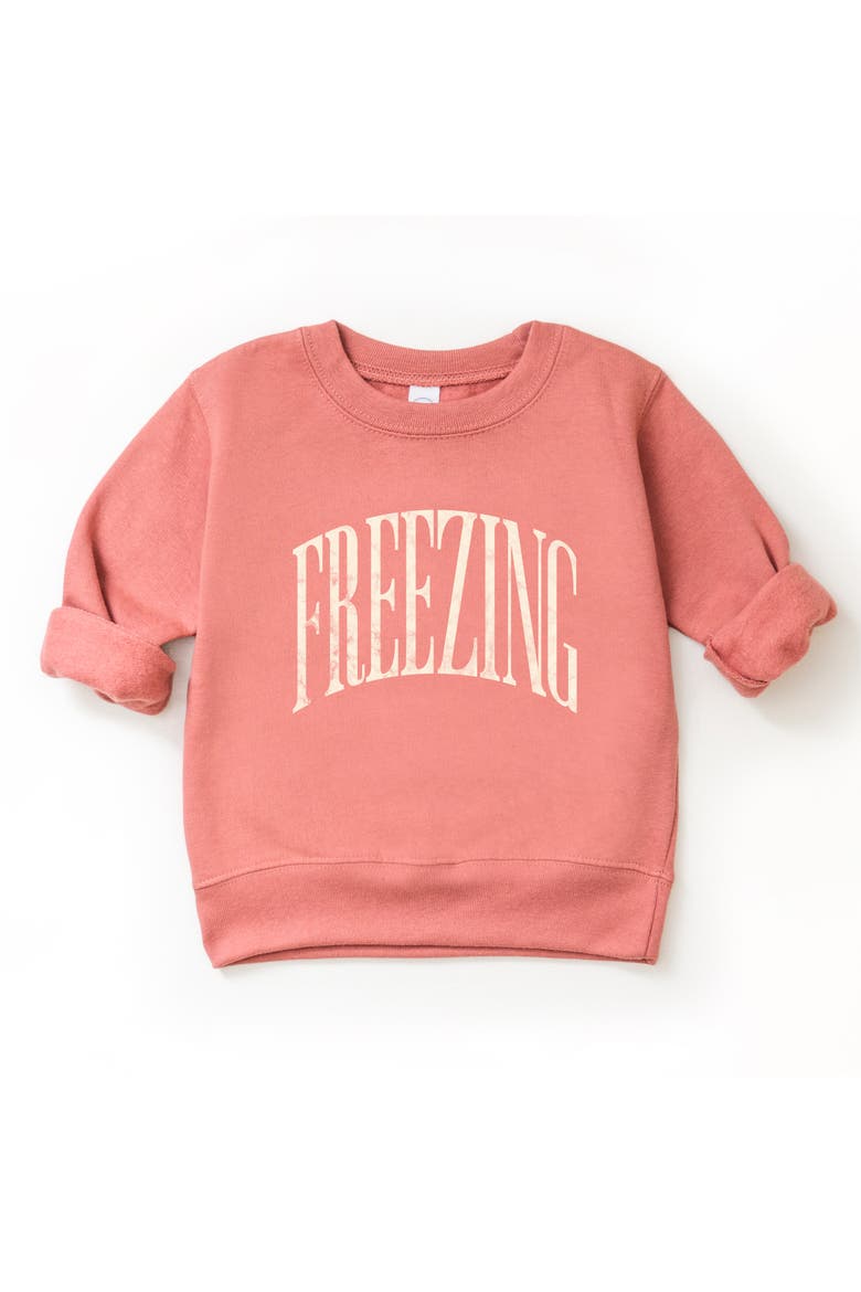 Freezing Arched Sweatshirt Toddler, Alternate, color, Mauve