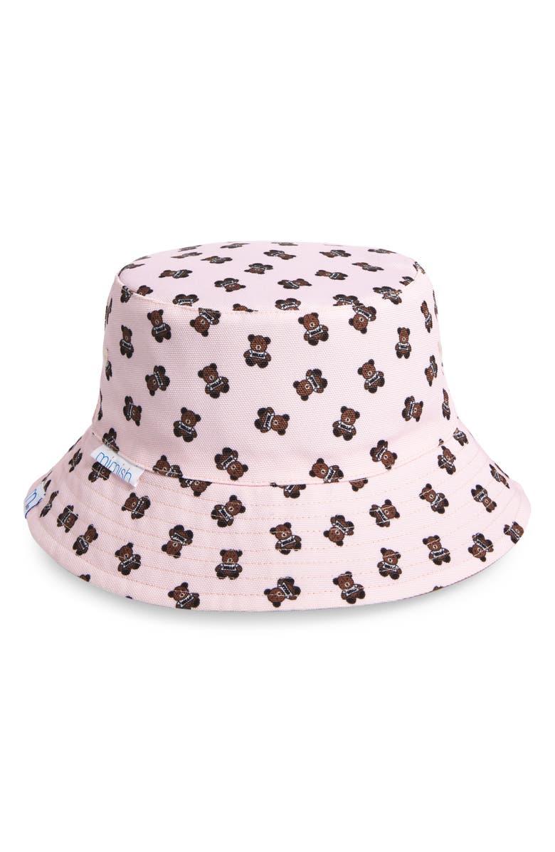 mimish Kids' Reversible Bucket Hat, Alternate, color, Teddy Bears