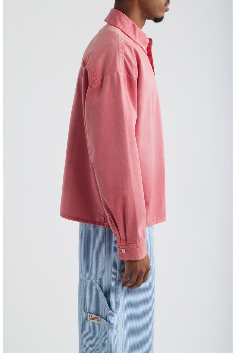 Malibu Cotton Twill Button Up Shirt, Alternate, color, RED