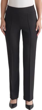 Jones New York Pintuck Pull-On Straight Leg Pants