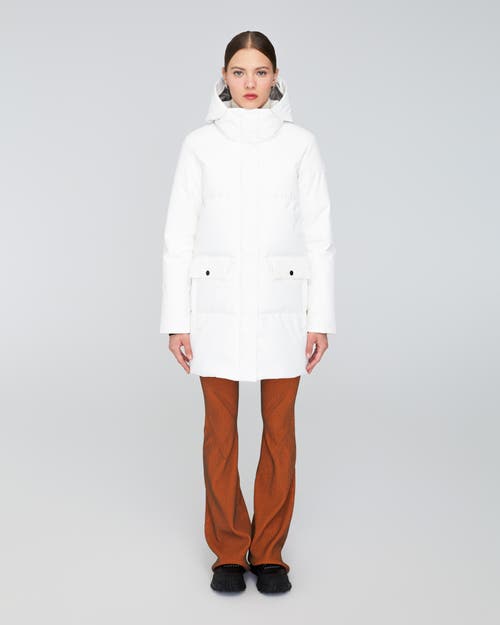 Quartz Co. Chloe | Hooded Down Winter Jacket In Ivory