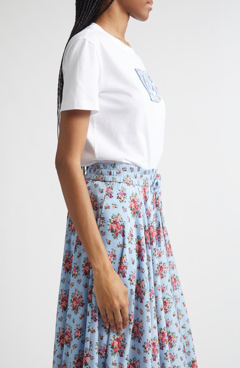 Dolce&Gabbana Embroidered Logo Short Sleeve T-Shirt, Alternate, color, Bianco Ottico