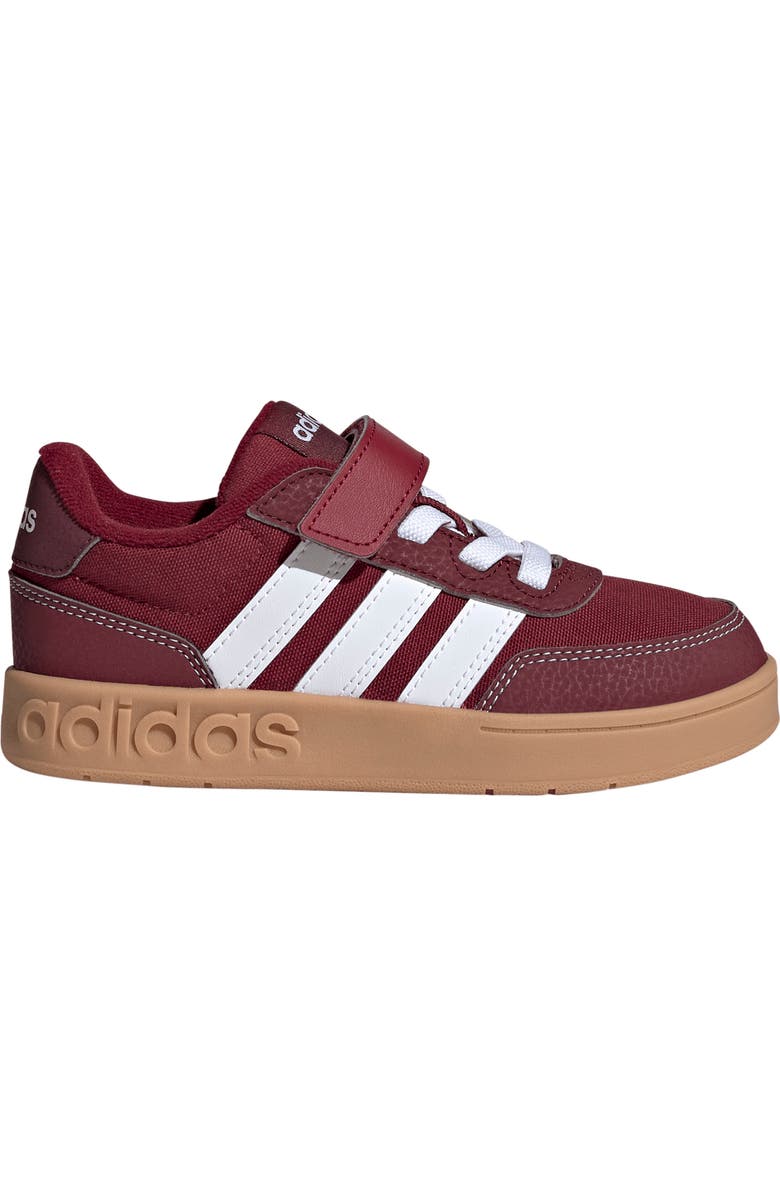 adidas Kids' Breakbase Elastic Lace Sneaker, Alternate, color, Burgundy/ White/ Shadow Red
