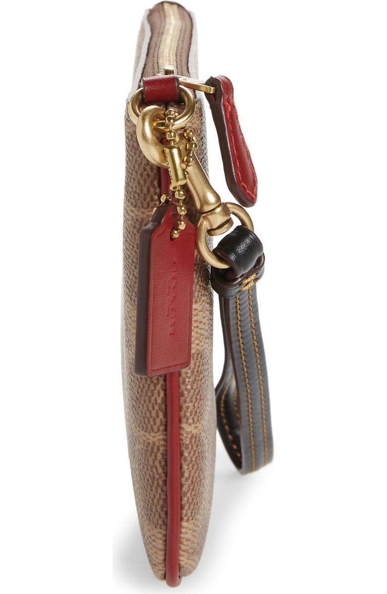 COACH Lunar New Year Coated Canvas Signature Wristlet, Alternate, color,