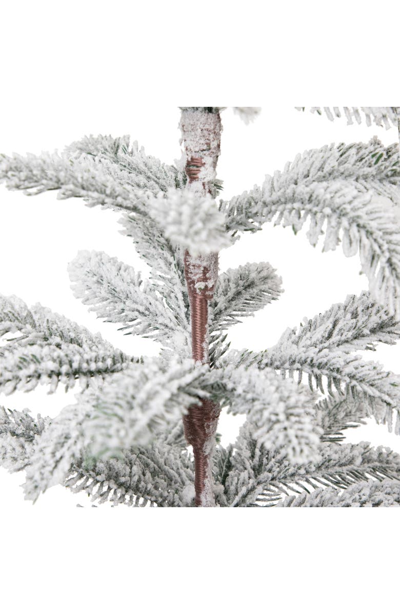 Northlight Heavily Flocked Potted Artificial Christmas Sprucetree - 24" - Unlit, Alternate, color, Green