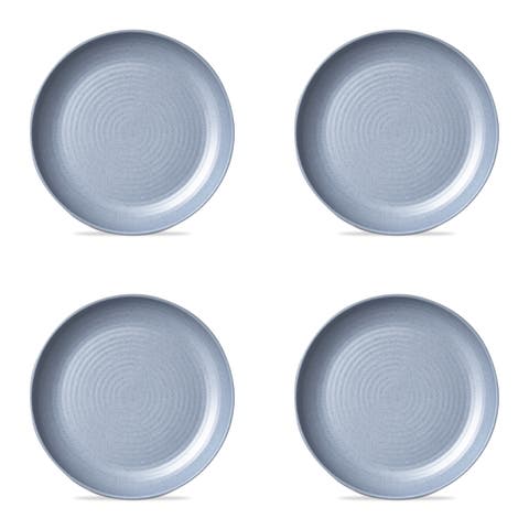 Light Blue Brooklyn Melamine Salad Plate Set of 4 Dishwasher Safe
