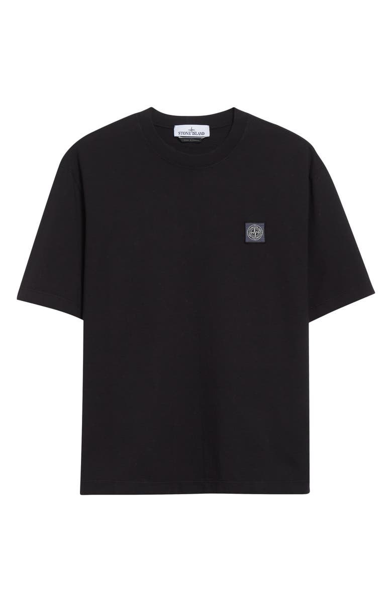 Stone Island Compass Logo Patch Short Sleeve T-Shirt, Alternate, color, V0029 Black