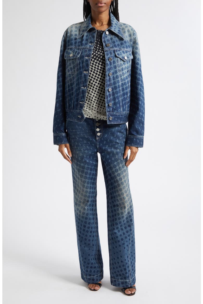 Halftone Dot Straight Leg Jeans, Alternate, color, WASHED INDIGO