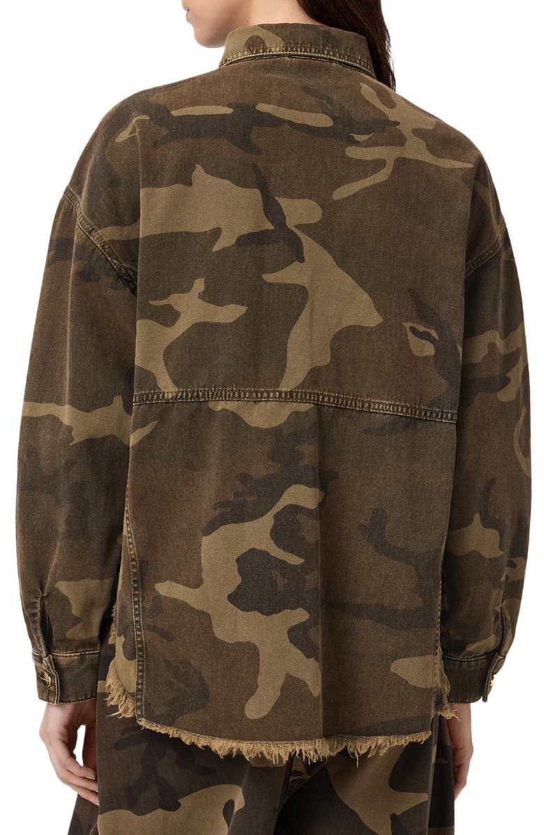 AllSaints Hettie Camo Shacket, Alternate, color, 