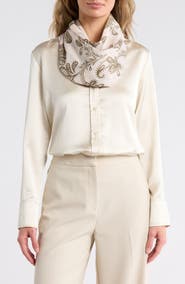 Steve Madden Paisley Satin Square Scarf