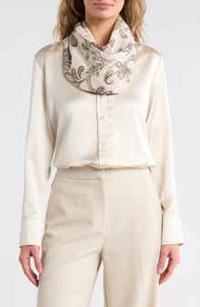 Steve Madden Paisley Satin Square Scarf