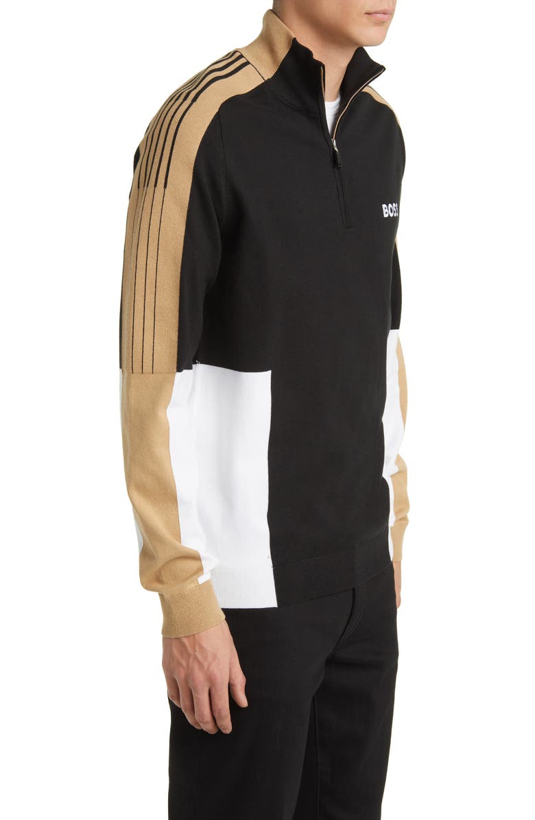 BOSS Zolkar Colorblock Half Zip Sweater, Alternate, color,