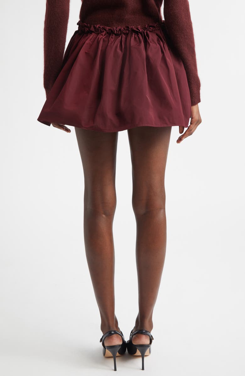 Shushu/Tong Floral Waist Miniskirt, Alternate, color, Wine Red
