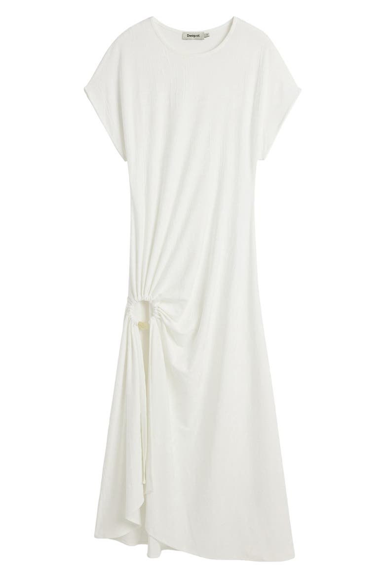 Asymmetric Short Sleeve Dress, Alternate, color, WHITE
