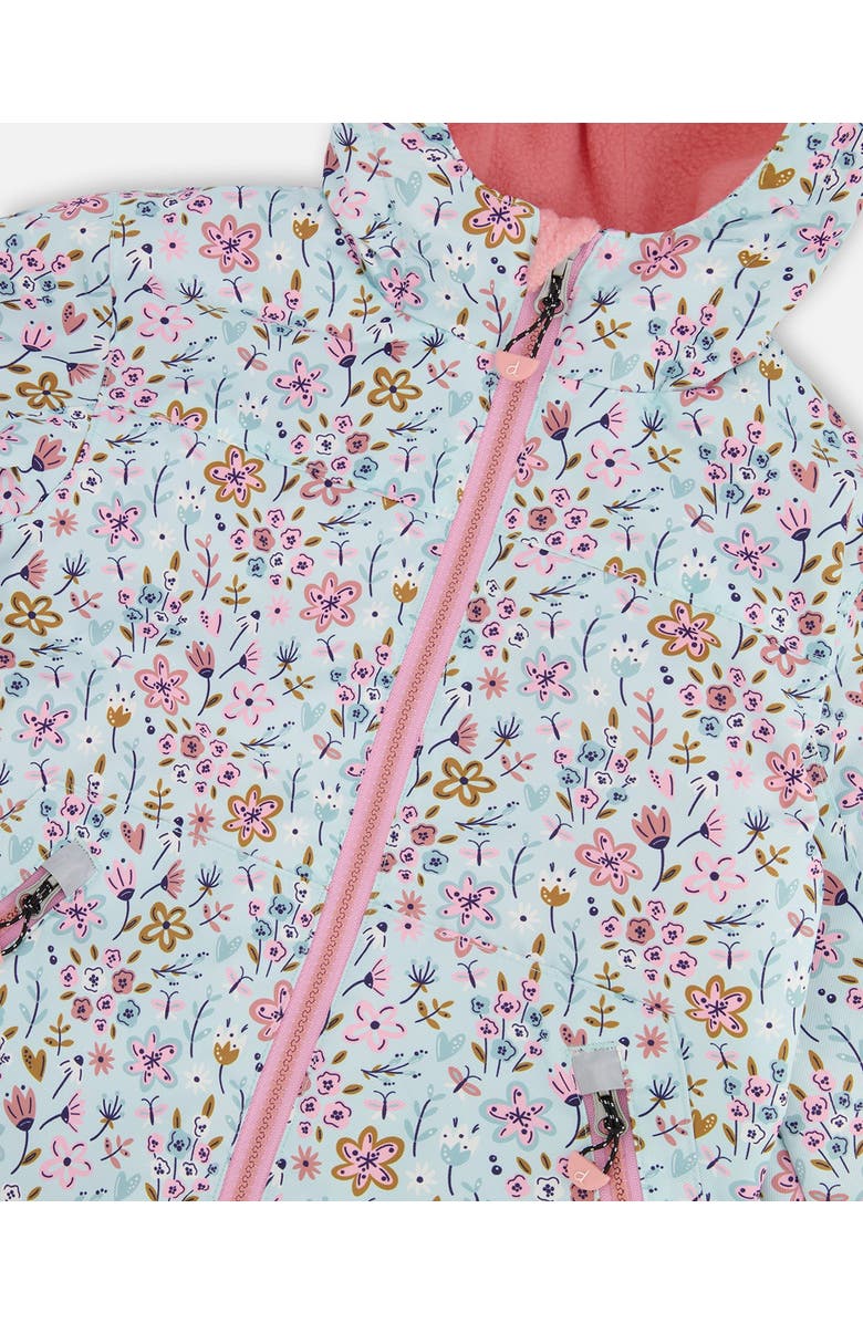 Deux par Deux Mid-Season Mini Flower Jacket, Alternate, color, Blue Mini Flower Print