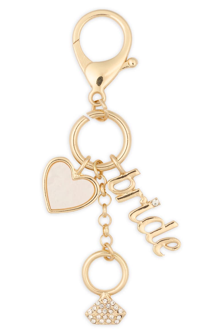 Finally the Bride Bag Charm, Alternate, color, GOLD