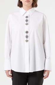 Marina Rinaldi Embellished Cotton Shirt
