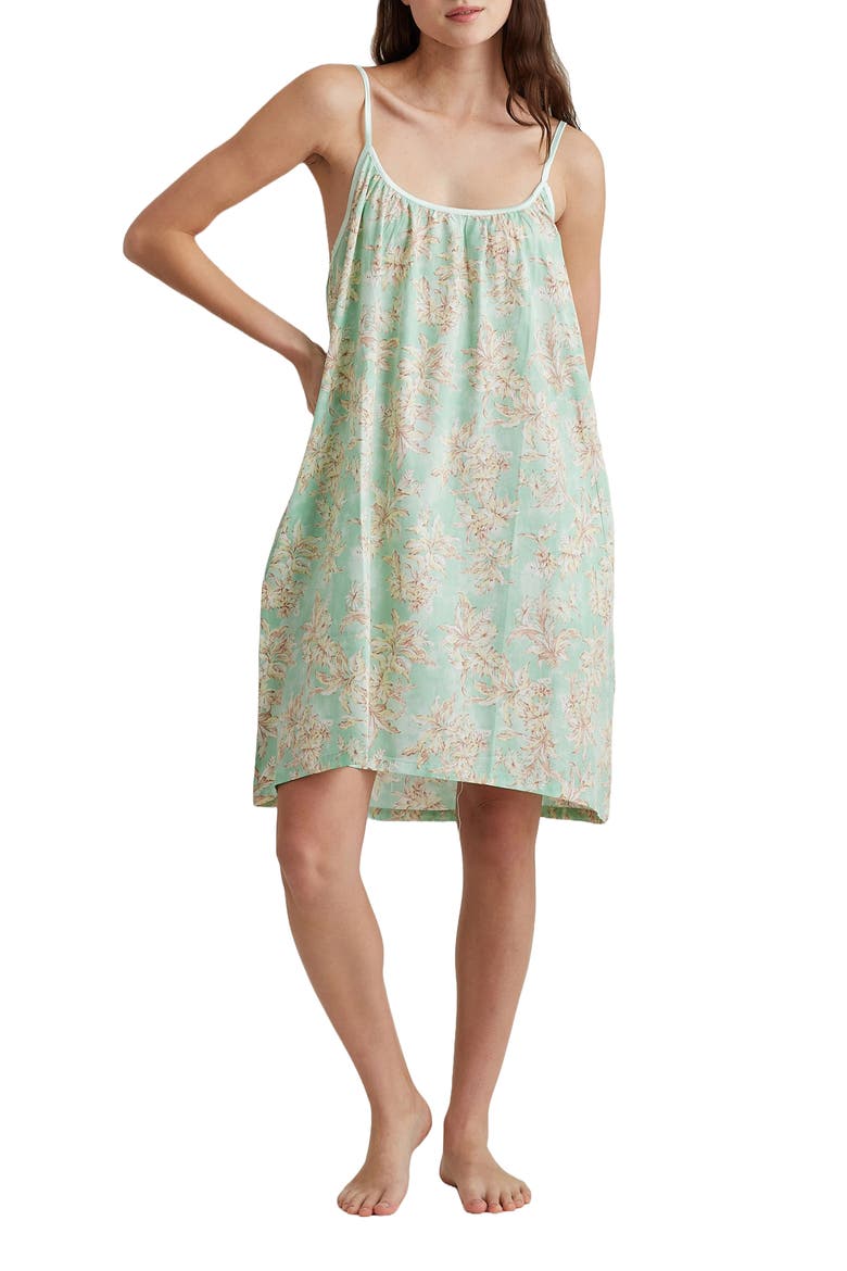 Bridget Strappy Cotton Nightgown, Alternate, color, MINT