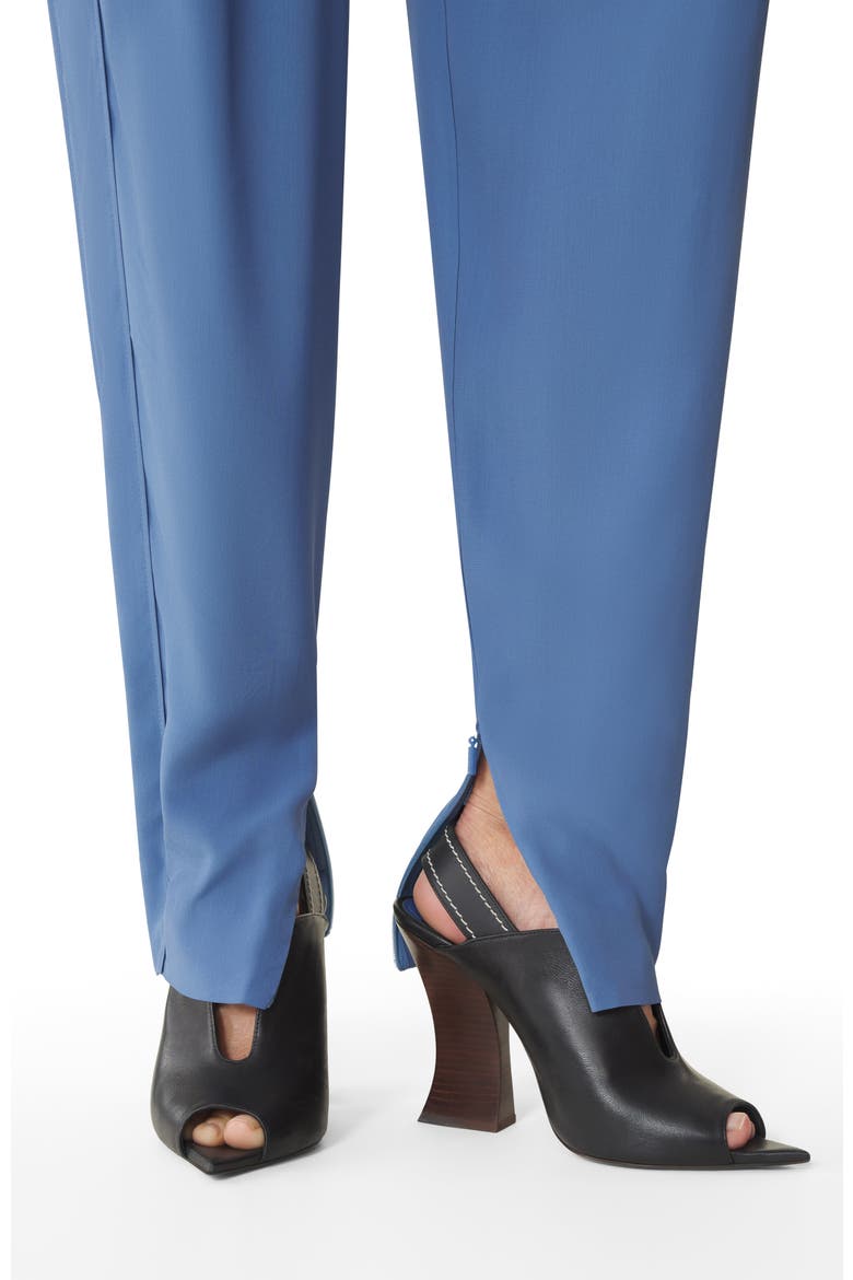 Blue Draped Pants In Crepe De Chine, Alternate, color, Jeanne Blue