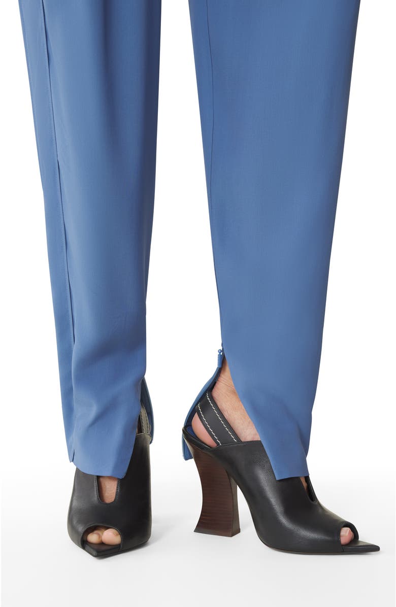 Lanvin Blue Draped Pants In Crepe De Chine, Alternate, color, Jeanne Blue