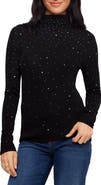 Karen Kane Rhinestone Mock Neck Sweater