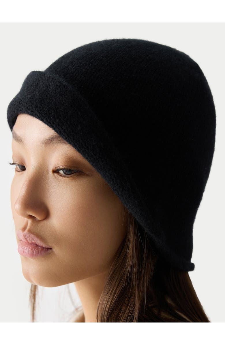 Gobi Cashmere Elegant Felted Bucket Hat, Alternate, color, Black