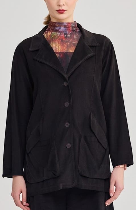 Pauline Buttoned Velvet Jacket