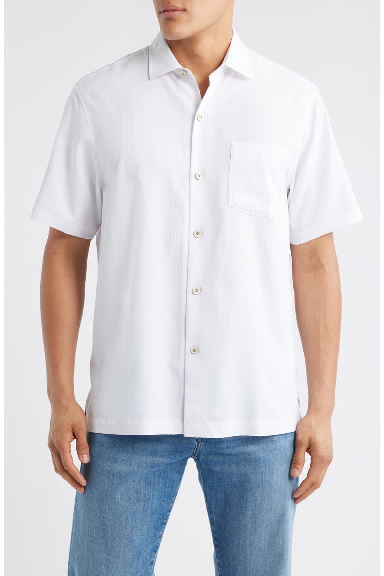 Coastal Cool Corso Vines Camp Shirt, Main, color, WHITE