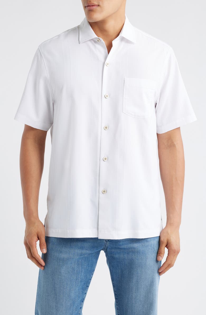 Tommy Bahama Coastal Cool Corso Vines Camp Shirt, Main, color, White