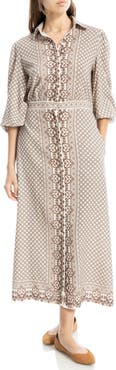 MAX STUDIO Embroidered Shirtdress