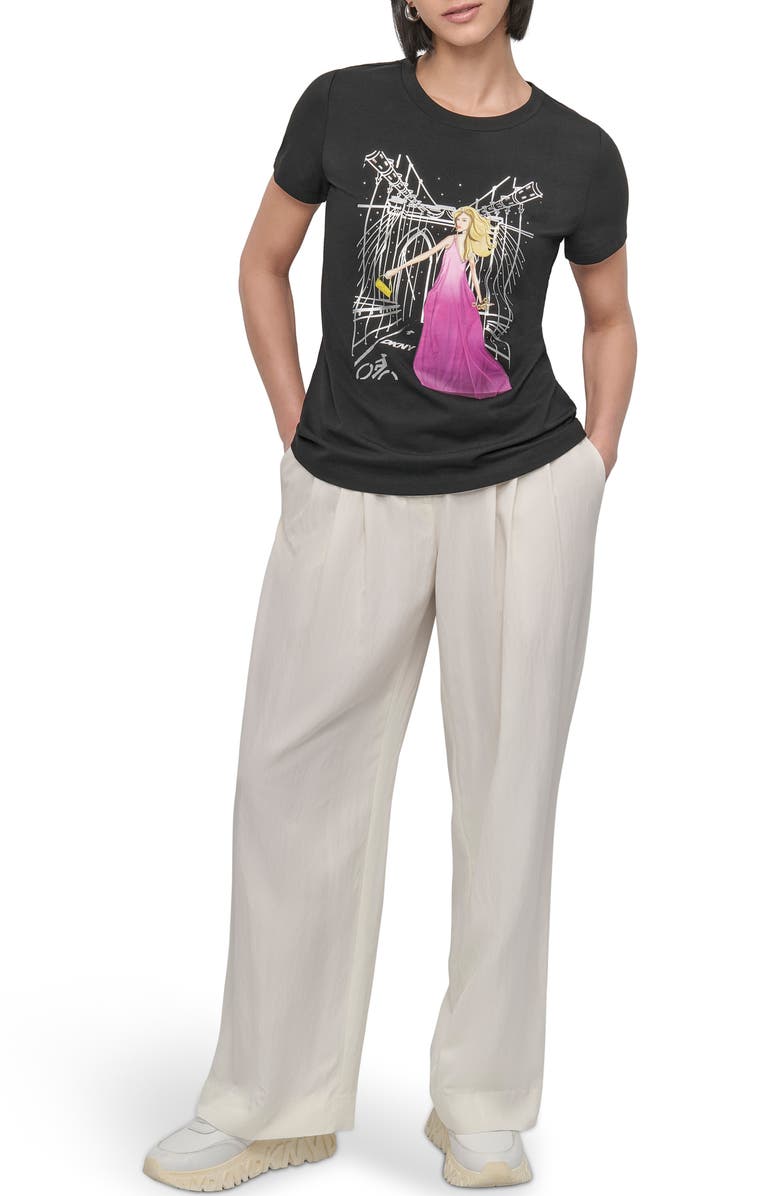 DKNY Brooklyn Bridge Graphic T-Shirt, Alternate, color, 