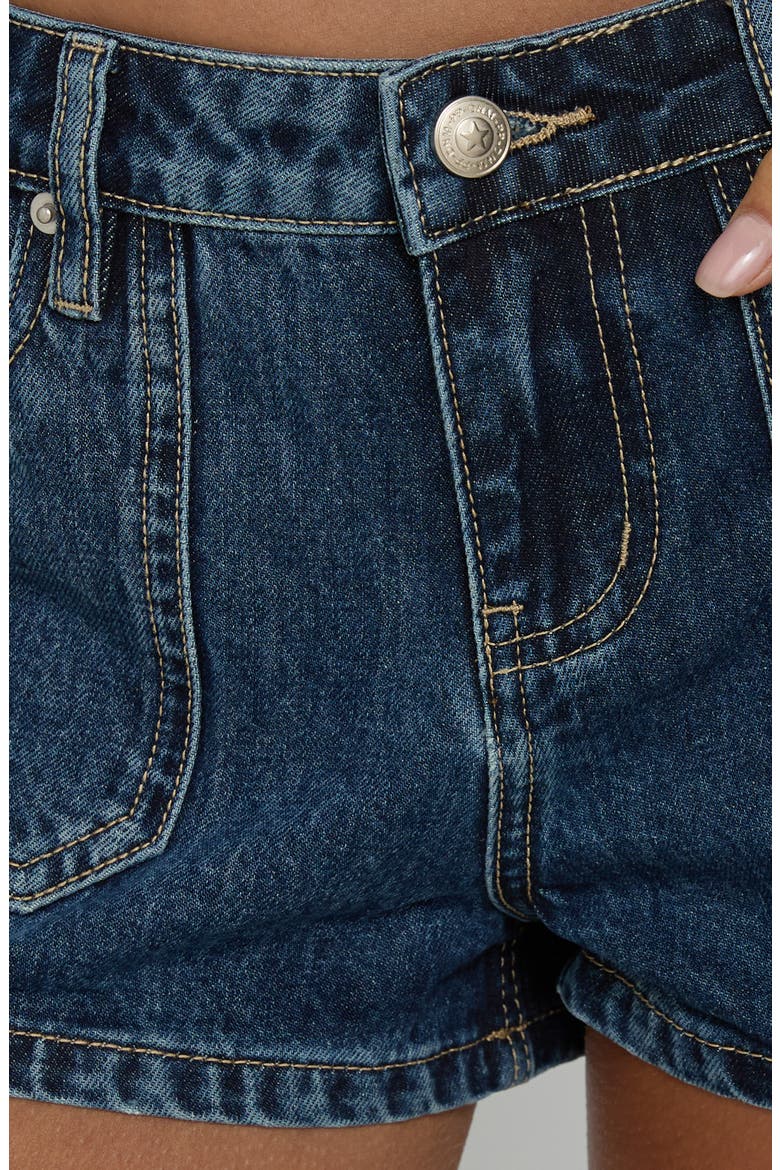 Kirkes Cargo Micro Denim Shorts, Alternate, color, MID BLUE WASH