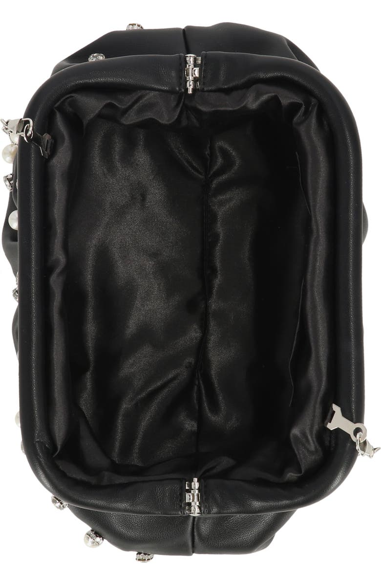 Jessica McClintock Violetta Studded Clutch, Alternate, color, Black