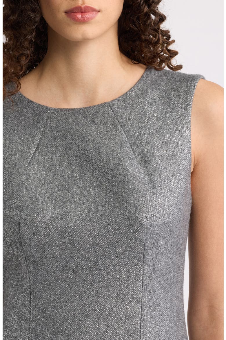 Brett Sleeveless Metallic Drop Waist Dress, Alternate, color, GREY