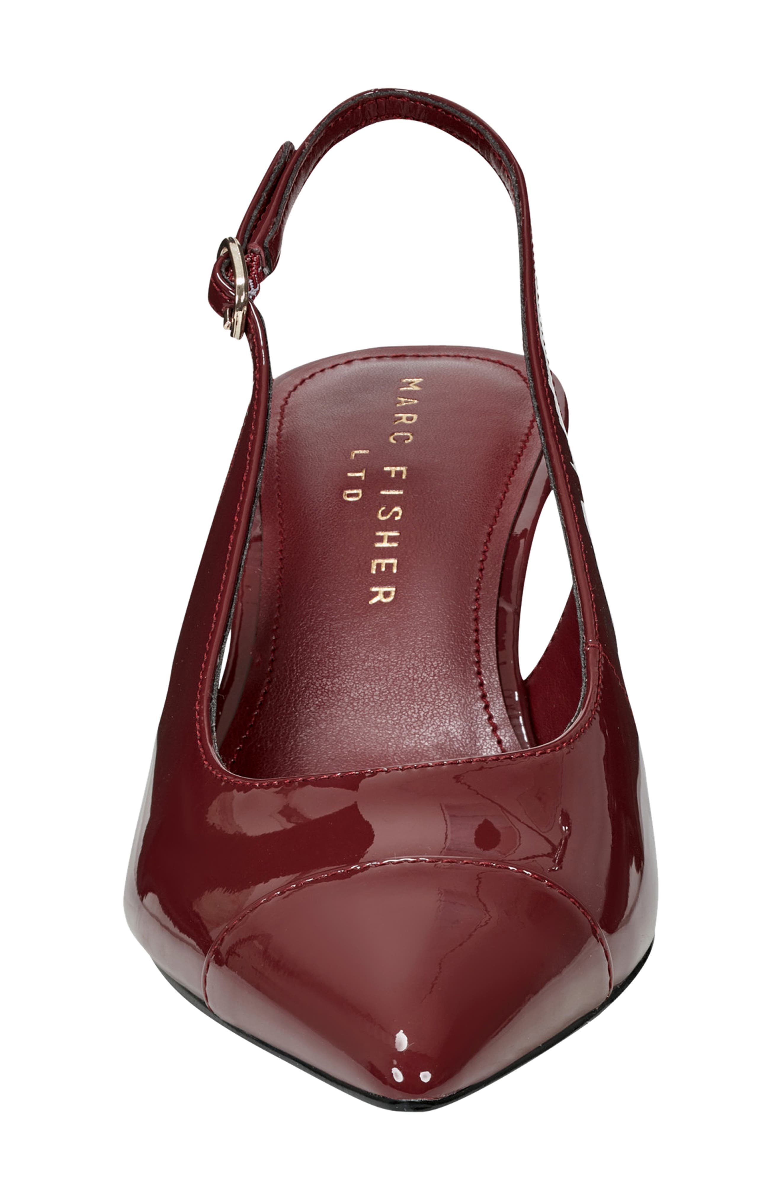 Blakeley Slingback Pointed Toe Pump, Alternate, color, DARK RED