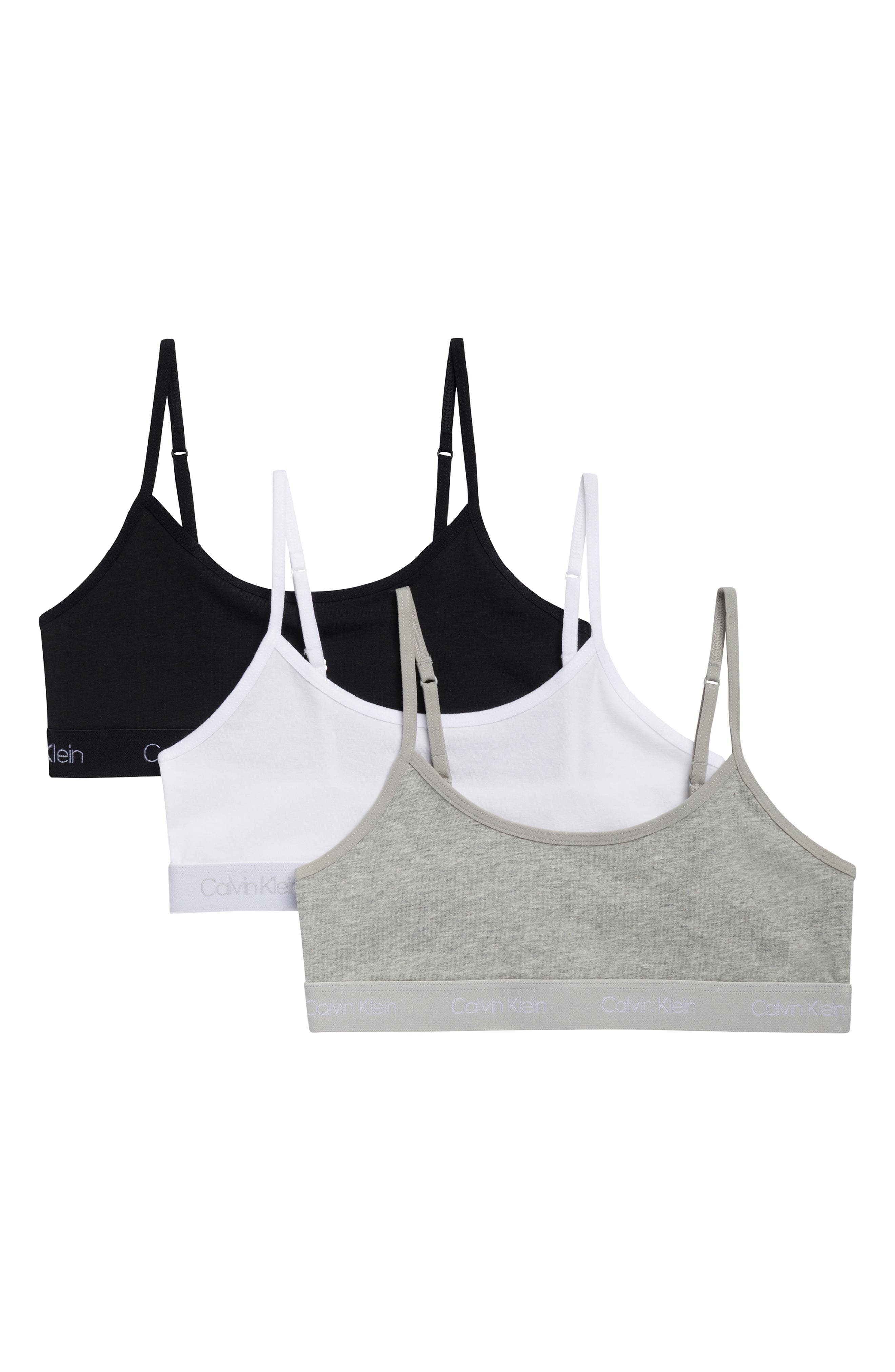 Kids' Assorted 3-Pack Stretch Cotton Bralettes