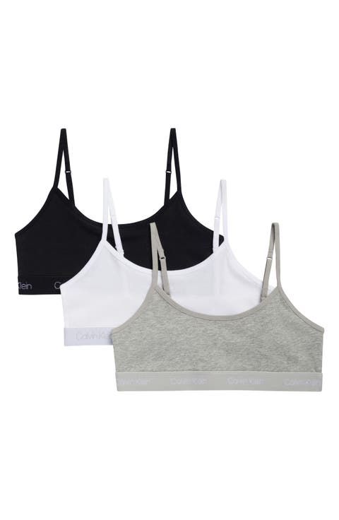 Kids' Assorted 3-Pack Stretch Cotton Bralettes