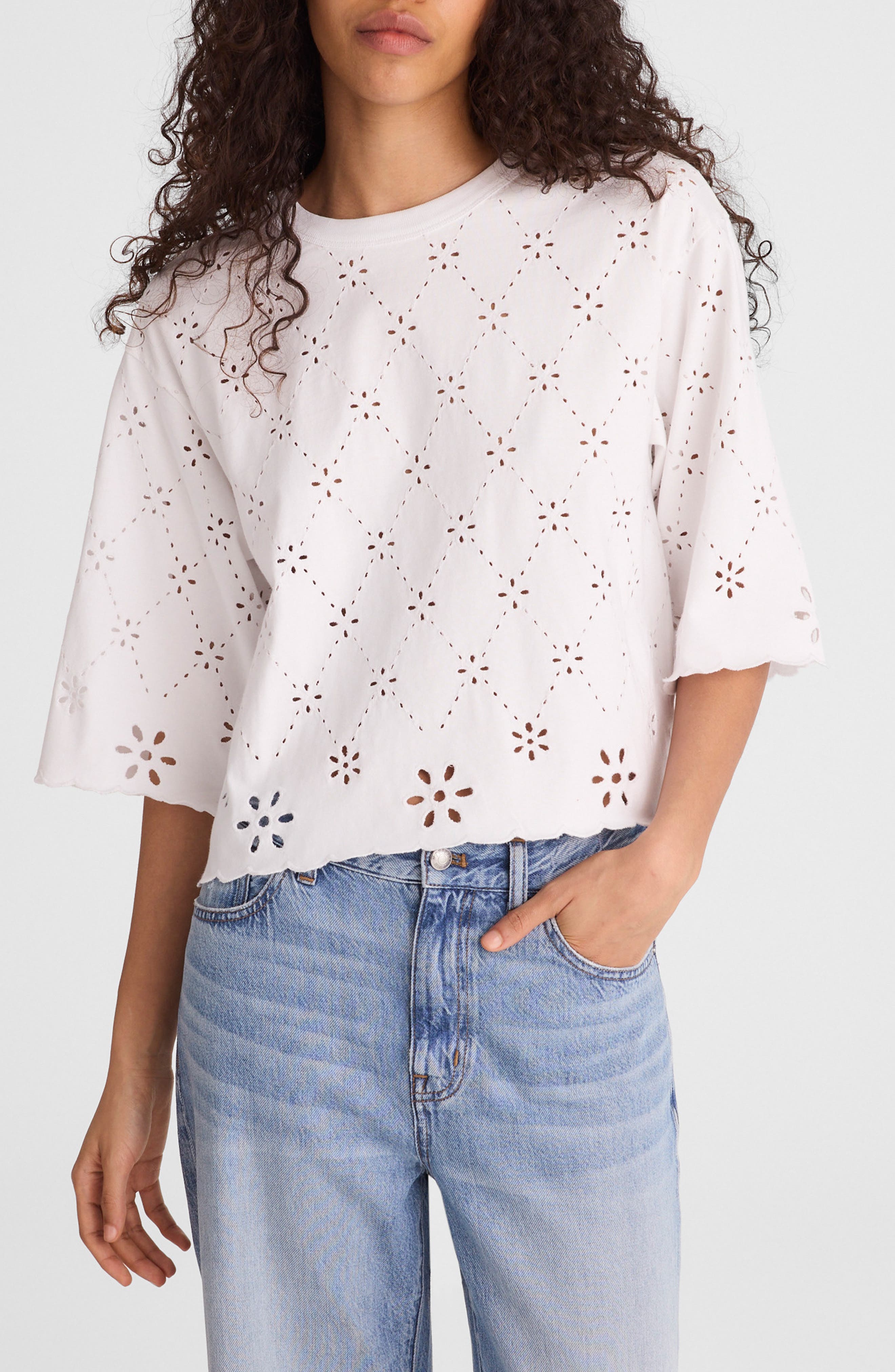 The Embroidered Boxy Crop Tee