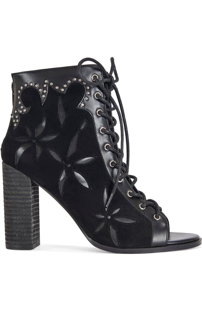 AZALEA WANG Mirona Block Bootie, Main, color, Black