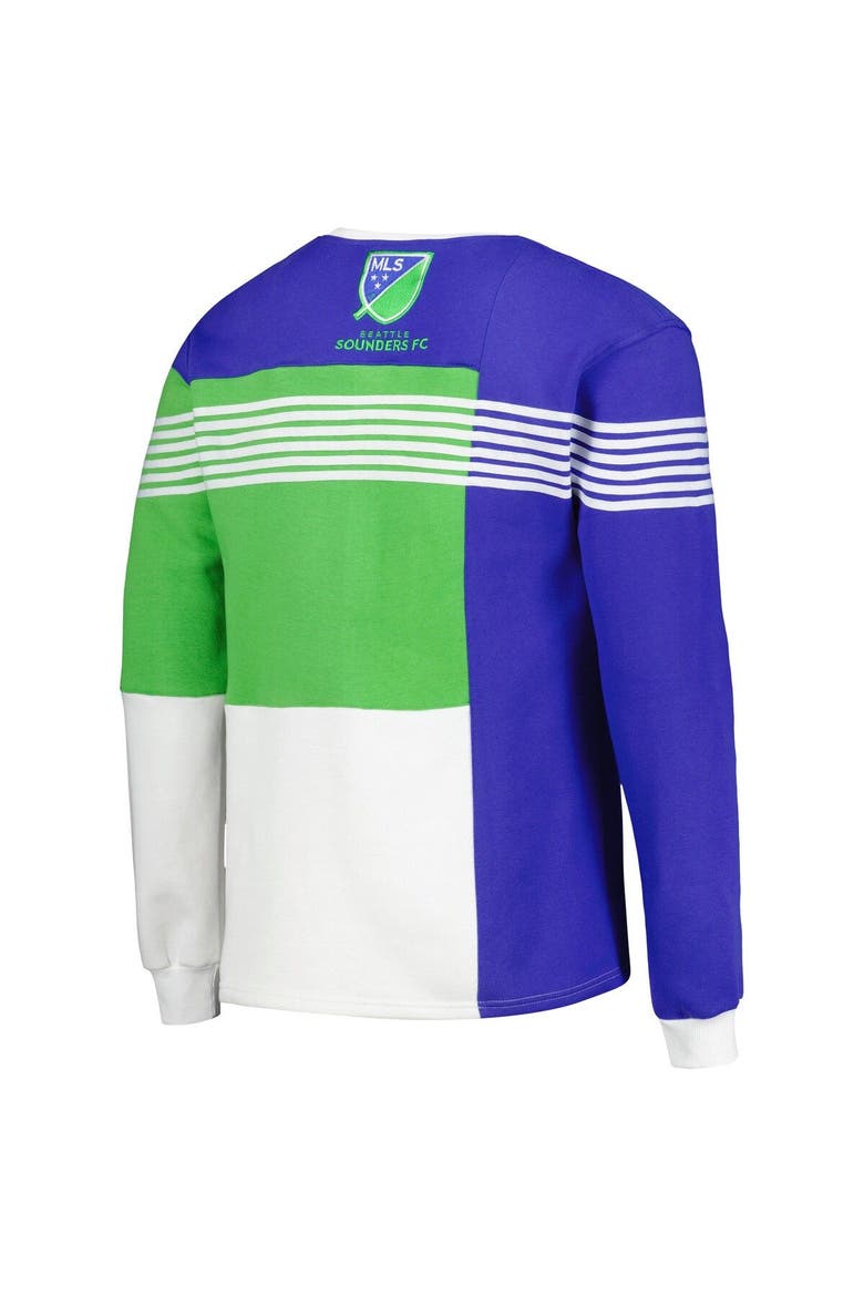 Men's Blue Seattle Sounders FC Logo Pullover Sweatshirt, Alternate, color, Blue