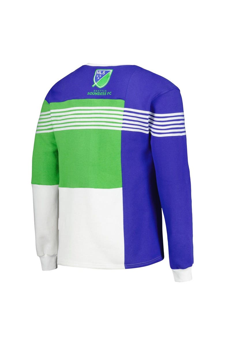 GRUNGY GENTLEMAN Men's Blue Seattle Sounders FC Logo Pullover Sweatshirt, Alternate, color, Blue