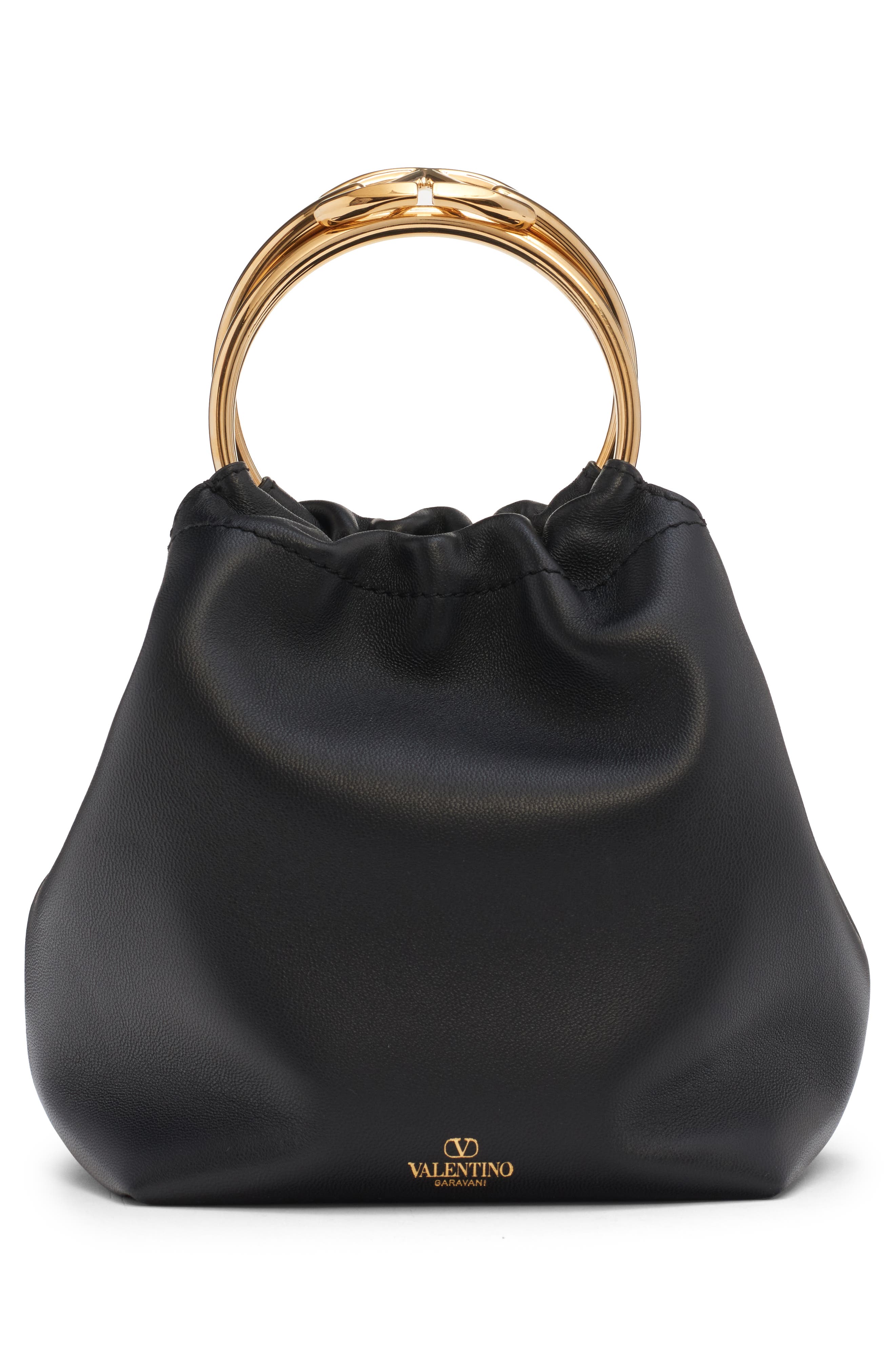 Valentino Garavani Small Carry Secrets Leather Bucket Bag, Alternate, color, 