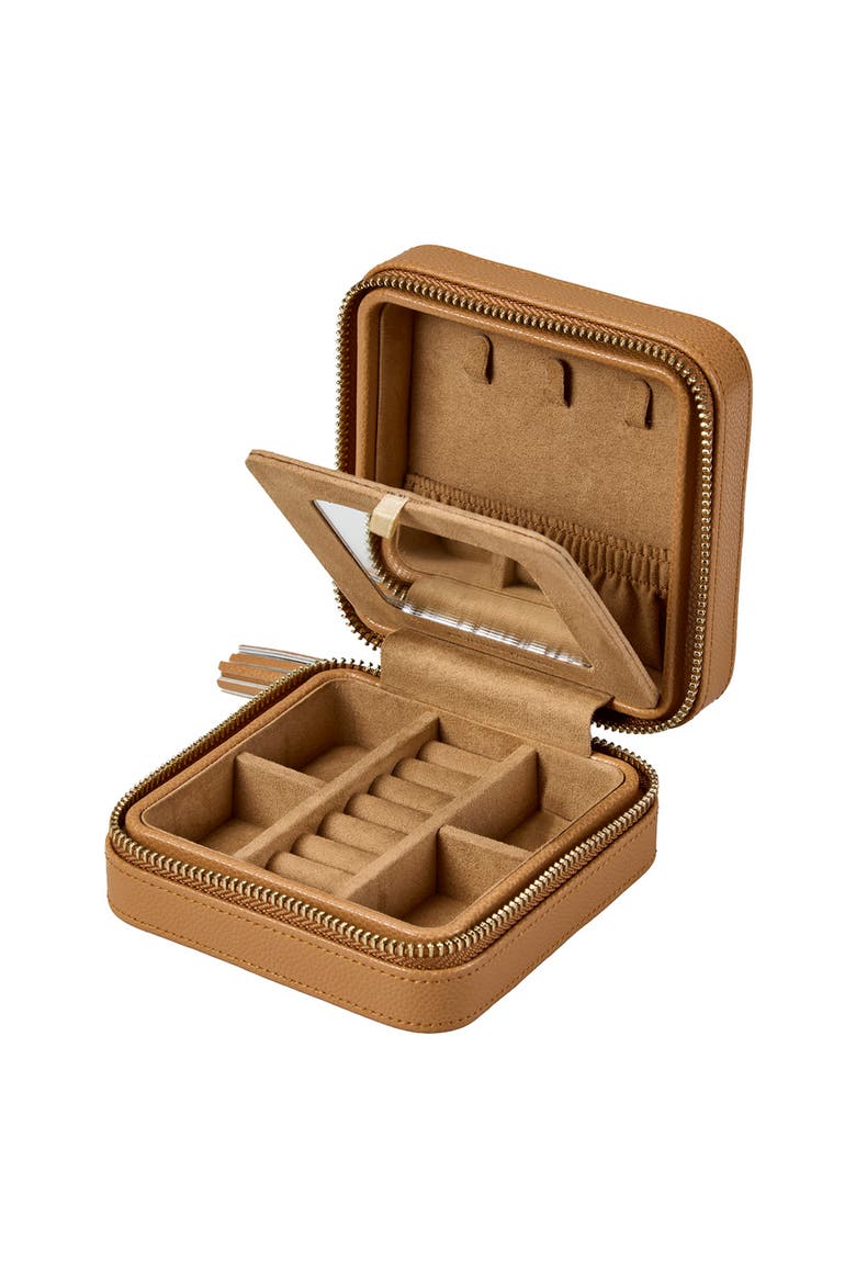 Lauren Zip Travel Case, Alternate, color, Caramel