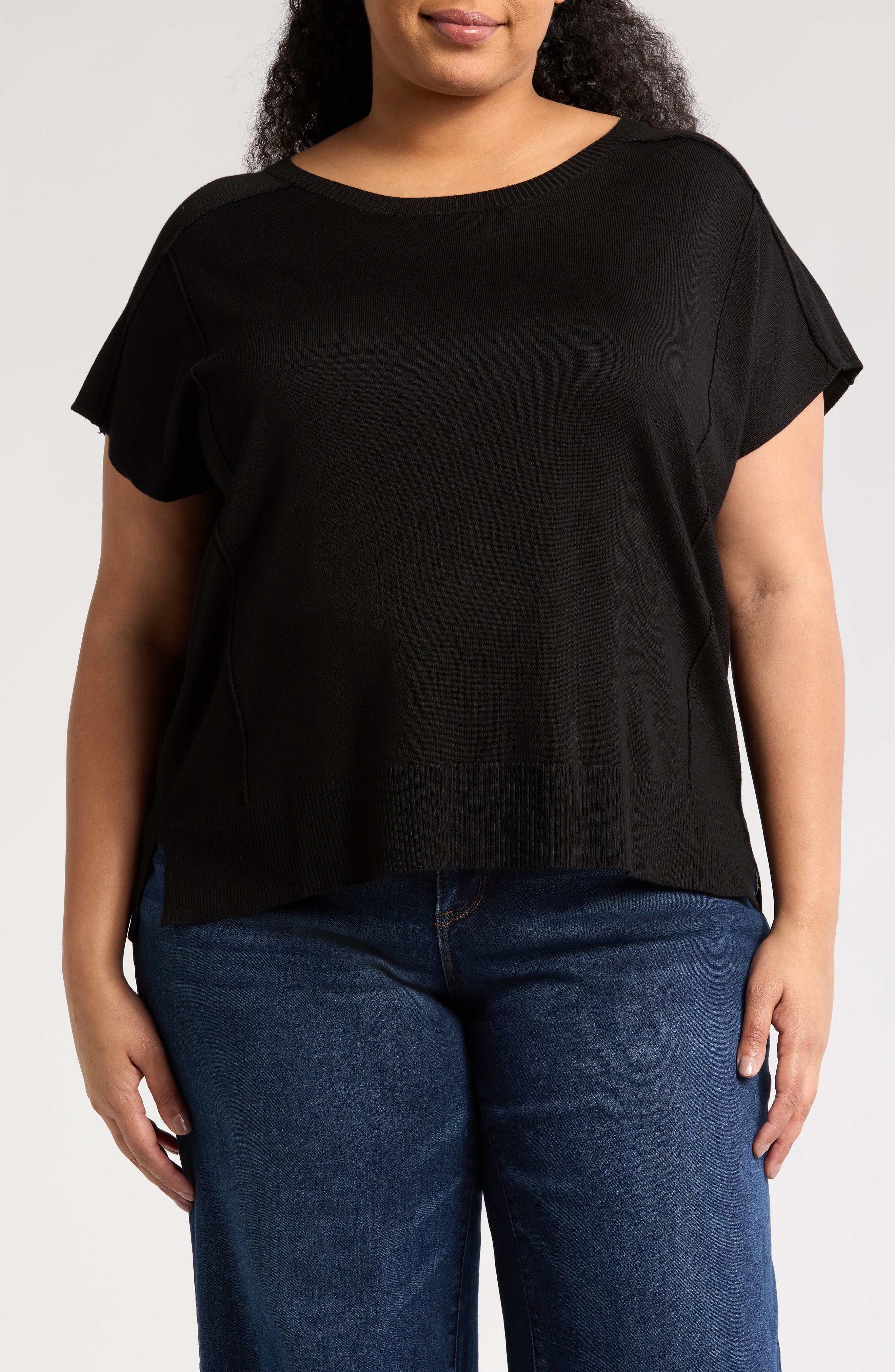 Adrianna Papell Exposed Seam Sweater