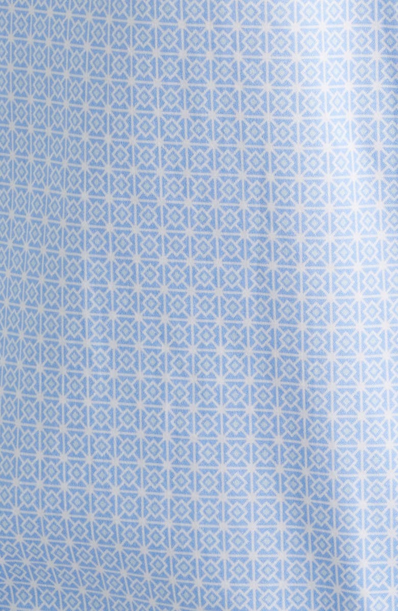 Johnston & Murphy Logan Print Button-Up Shirt, Alternate, color, Blue Layered Diamond